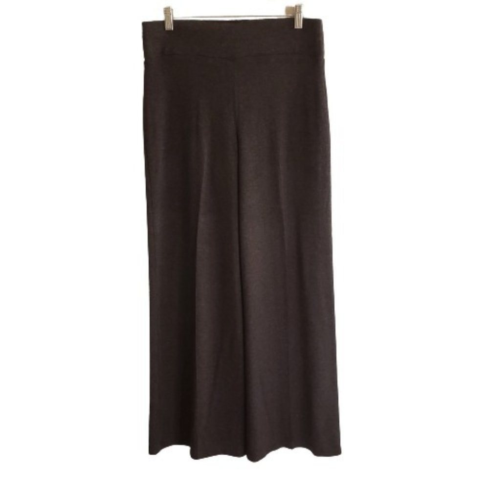 Soft Surroundings Sweater Pants Dark Gray Pull On Wideleg Size Small